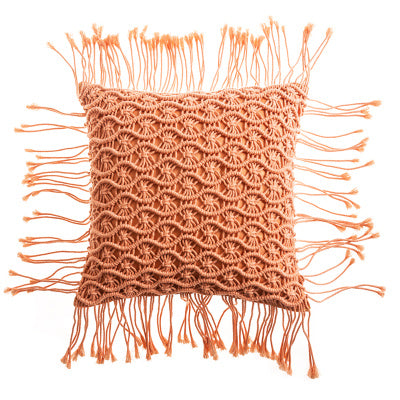 HKM-187731 Hand-Woven Cotton Thread Cushion Cover - 45x45 cm & 40x40 cm Options with Invisible Zipper