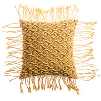 HKM-187731 Hand-Woven Cotton Thread Cushion Cover - 45x45 cm & 40x40 cm Options with Invisible Zipper