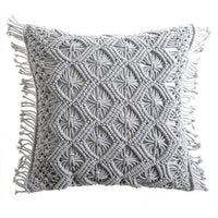 HKM-187731 Hand-Woven Cotton Thread Cushion Cover - 45x45 cm & 40x40 cm Options with Invisible Zipper