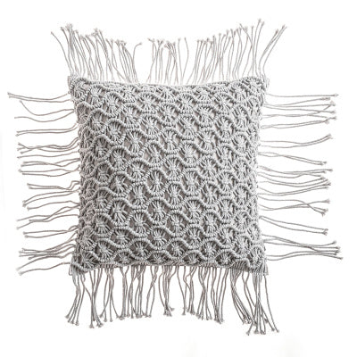 HKM-187731 Hand-Woven Cotton Thread Cushion Cover - 45x45 cm & 40x40 cm Options with Invisible Zipper