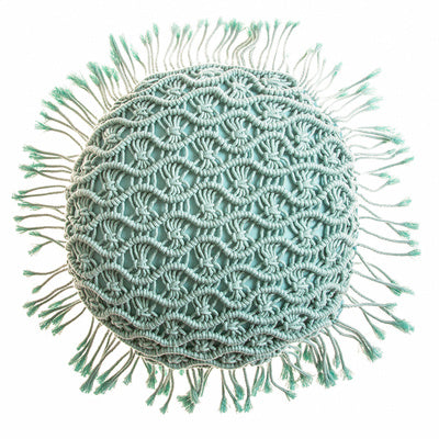 HKM-187731 Hand-Woven Cotton Thread Cushion Cover - 45x45 cm & 40x40 cm Options with Invisible Zipper