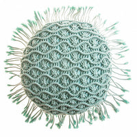 HKM-187731 Hand-Woven Cotton Thread Cushion Cover - 45x45 cm & 40x40 cm Options with Invisible Zipper