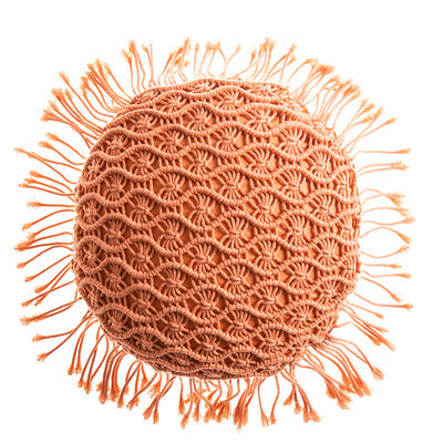 HKM-187731 Hand-Woven Cotton Thread Cushion Cover - 45x45 cm & 40x40 cm Options with Invisible Zipper