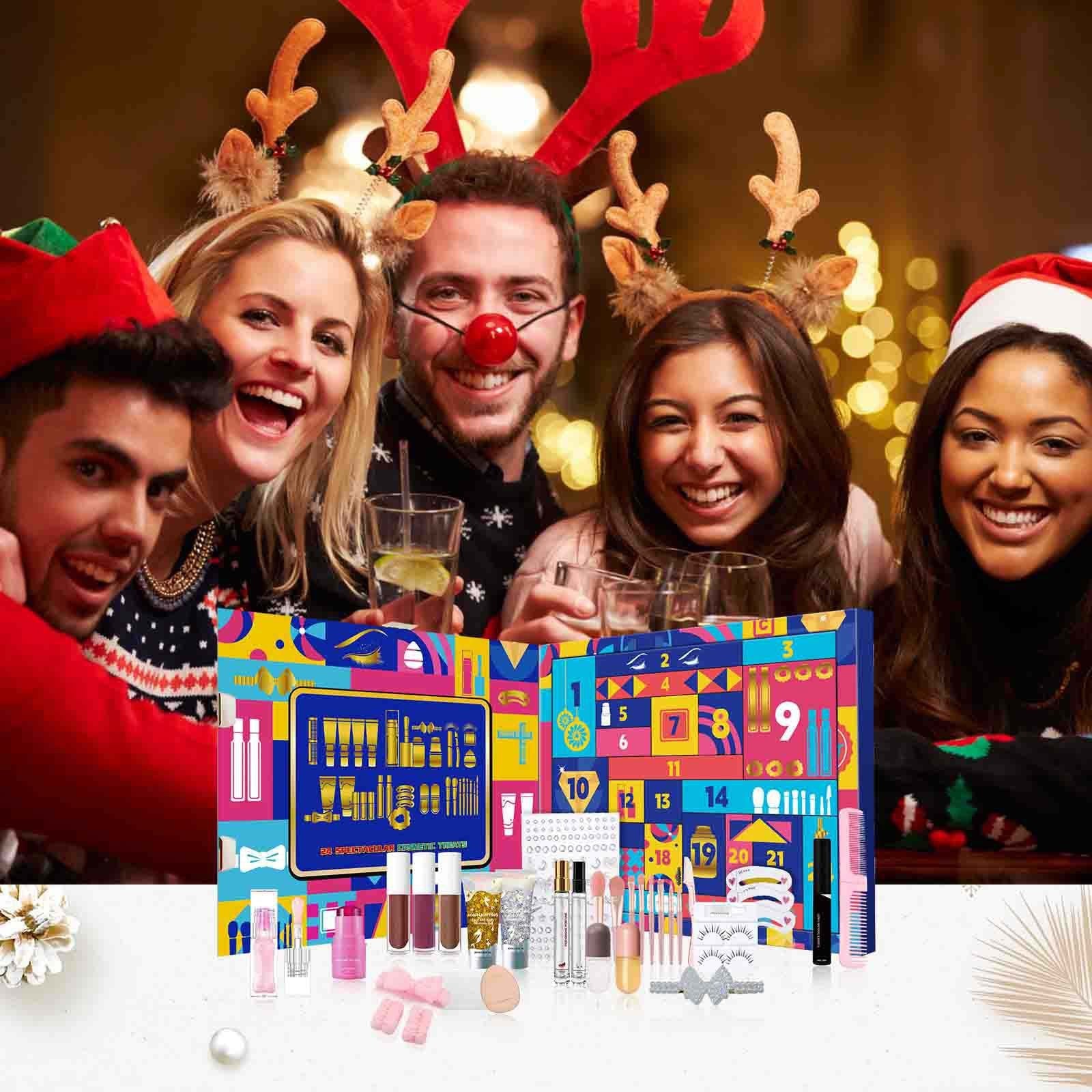 HKM-187795 Christmas Countdown Makeup Blind Box - 24-Grid Sensory Gift Set for Girls Ages 15-35