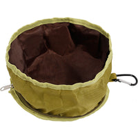 HKM-187859 Portable Folding Dog Bowl - Waterproof Oxford Cloth, Easy to Clean, 1100ml Capacity, 19CM Diameter