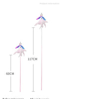 HKM-188115 Fairy Feather Retractable Large Fluffy Feather Funny Cat Toy