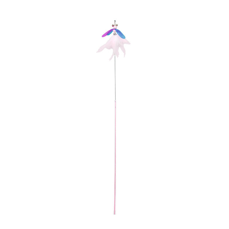 HKM-188115 Fairy Feather Retractable Large Fluffy Feather Funny Cat Toy