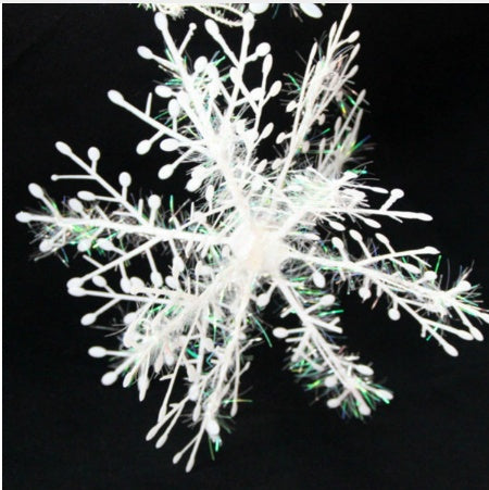 HKM-188115 Three-Dimensional Snowflake String Decorations - Set of 6 in Varying Sizes (18cm, 27cm, 36cm)