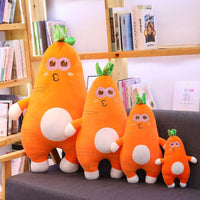 HKM-188179 Super Soft Carrot Plush Plant Pillow for Cozy Comfort