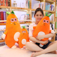 HKM-188179 Super Soft Carrot Plush Plant Pillow for Cozy Comfort