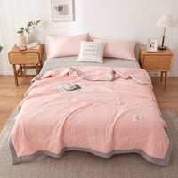 HKM-188499 Washed Cotton Duvet – Modern Plain Weave Design, Multiple Sizes for Summer Comfort