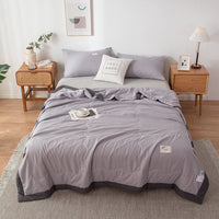 HKM-188499 Washed Cotton Duvet – Modern Plain Weave Design, Multiple Sizes for Summer Comfort