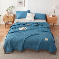 HKM-188499 Washed Cotton Duvet – Modern Plain Weave Design, Multiple Sizes for Summer Comfort