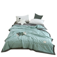 HKM-188499 Washed Cotton Duvet – Modern Plain Weave Design, Multiple Sizes for Summer Comfort
