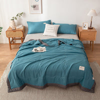 HKM-188499 Washed Cotton Duvet – Modern Plain Weave Design, Multiple Sizes for Summer Comfort