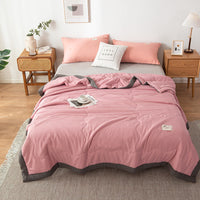 HKM-188499 Washed Cotton Duvet – Modern Plain Weave Design, Multiple Sizes for Summer Comfort