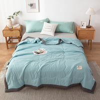 HKM-188499 Washed Cotton Duvet – Modern Plain Weave Design, Multiple Sizes for Summer Comfort