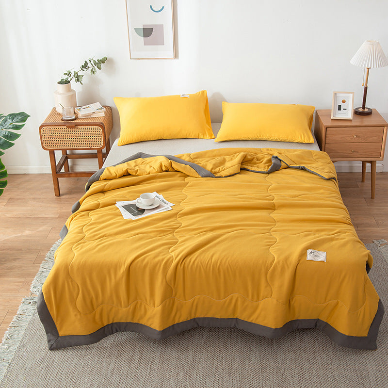 HKM-188499 Washed Cotton Duvet – Modern Plain Weave Design, Multiple Sizes for Summer Comfort