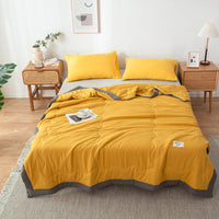 HKM-188499 Washed Cotton Duvet – Modern Plain Weave Design, Multiple Sizes for Summer Comfort