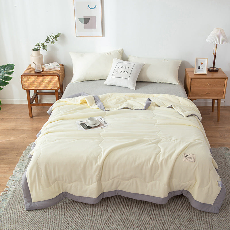 HKM-188499 Washed Cotton Duvet – Modern Plain Weave Design, Multiple Sizes for Summer Comfort