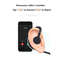 HKM-188563 Wireless Bluetooth Headset with Mic, Voice Control, Noise Cancelling Technology, Adjustable Earhook, Sweatproof for All-Day Comfort