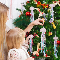 HKM-188627 Coastal Sea Urchin Ornaments – Set of 4 Hanging Decorations for Holiday Trees