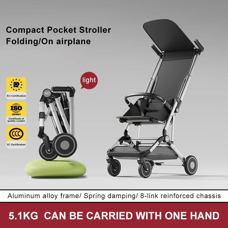 HKM-188691 Lightweight Travel System Baby Stroller and Pram for Air Travel