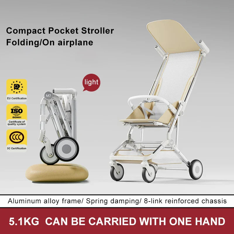 HKM-188691 Lightweight Travel System Baby Stroller and Pram for Air Travel