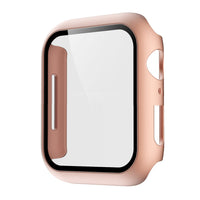 HKM-188755 Apple Watch Protective Case with Tempered Glass Cover - PC Anti-Drop Design