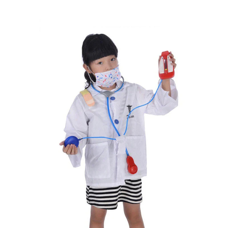 KTX-188755 Kids Role Play Costume Set - Firefighter, Chef, Police, Engineer - Pretend Play Toys for Ages 5 and Up