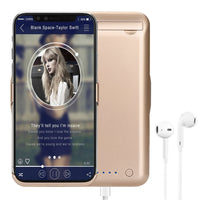 HKM-188883 Slim 10000mAh Battery Case for iPhone X with Audio, Polymer Lithium, Black/Rose Gold/Local Gold/Red