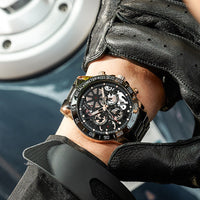 HKM-189011 Luminous Chronograph Men's Sports Watch with Calendar and Waterproof Design
