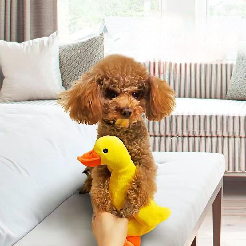 HKM-189011 Plush Noisy Duck Dog Toy for Boredom Relief and Dental Care, 32x16cm