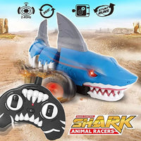 HKM-189075 Remote Control Shark Stunt Truck - 2.4GHz 2WD Electric Animal Toy for Kids Ages 5 and Up