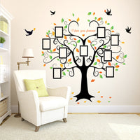 HKM-189267 Santa Claus Christmas Tree Wall Mural Sticker - Waterproof PVC Decor (2 Pieces)