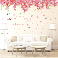 HKM-189267 Santa Claus Christmas Tree Wall Mural Sticker - Waterproof PVC Decor (2 Pieces)
