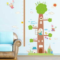 HKM-189267 Santa Claus Christmas Tree Wall Mural Sticker - Waterproof PVC Decor (2 Pieces)