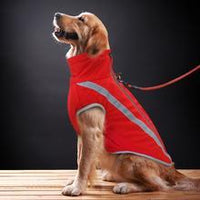 HKM-189331 Reflective Waterproof Fleece Jacket for Medium to Large Dogs - Soft Winter Coat for French Bulldogs, Pitbulls, and Pugs
