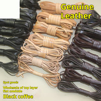 HKM-189331 Solid Color Cowhide Strip Rope - Multiple Widths and Thicknesses Available