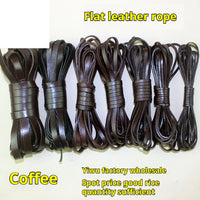 HKM-189331 Solid Color Cowhide Strip Rope - Multiple Widths and Thicknesses Available