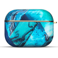 HKM-189395 Marble IMD Protective Sleeve for AirPods 1/2 and AirPods Pro 3rd Gen - Simple Flip Design