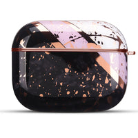 HKM-189395 Marble IMD Protective Sleeve for AirPods 1/2 and AirPods Pro 3rd Gen - Simple Flip Design