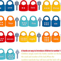 HKM-189459 Educational Number and Alphabet Learning Lock and Key Matching Game for Kids