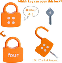 HKM-189459 Educational Number and Alphabet Learning Lock and Key Matching Game for Kids