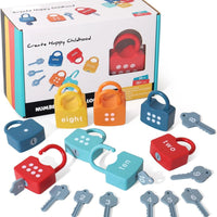 HKM-189459 Educational Number and Alphabet Learning Lock and Key Matching Game for Kids
