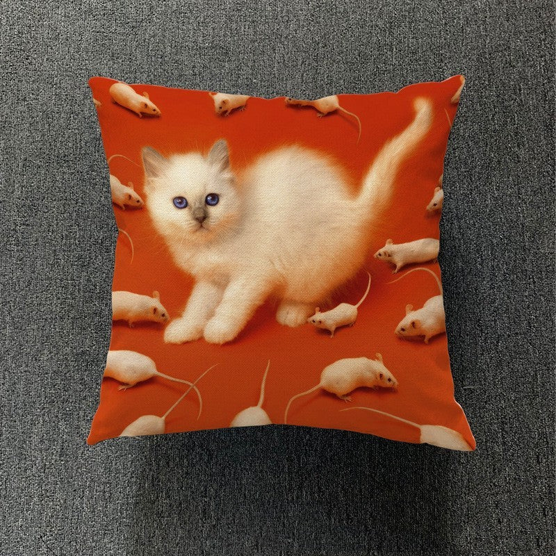 HKM-189459 Nordic-Style Thick Cotton and Linen Pillowcase, 45x45 cm, Versatile Design