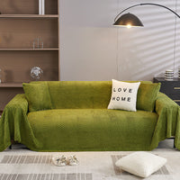 HKM-189651 All-Season Double-Sided Plush Towel Cover for Sofas and Air Conditioners - Herringbone Pattern