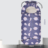 HKM-189651 Cozy Coral Fleece Newborn Quilt with Two-Way Zipper for Winter Warmth
