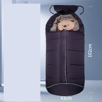 HKM-189651 Cozy Coral Fleece Newborn Quilt with Two-Way Zipper for Winter Warmth