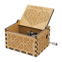 HKM-189651 Falling in Love Hand Crank Wooden Music Box for Romantic Gifts